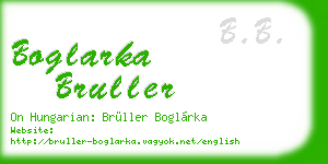 boglarka bruller business card