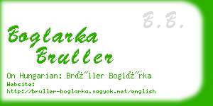 boglarka bruller business card